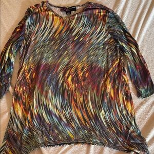 Peck & Peck Multicolor Swirl Women's Blouse
